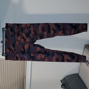Women's Lululemon Wunder Train High Rise Leggings Sz 14 Heritage 365 Red Camo